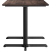 image:imageFlash Furniture Acadia 48 x 30 Indoor Dark Brown Tabletop with Dual 22 x 30 Black Table Height Crisscross Bases Seamless TopGuard HPL Top and EdgeDark BrownBlack Base