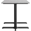 image:imageFlash Furniture Acadia 48 x 30 Indoor Dark Brown Tabletop with Dual 22 x 30 Black Table Height Crisscross Bases Seamless TopGuard HPL Top and EdgeGray Faux ConcreteBlack Base