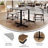 image:imageFlash Furniture Acadia 48 x 30 Indoor Dark Brown Tabletop with Dual 22 x 30 Black Table Height Crisscross Bases Seamless TopGuard HPL Top and EdgeGray Faux ConcreteBlack Base