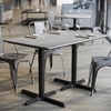 image:imageFlash Furniture Acadia 48 x 30 Indoor Dark Brown Tabletop with Dual 22 x 30 Black Table Height Crisscross Bases Seamless TopGuard HPL Top and EdgeGray Faux ConcreteBlack Base