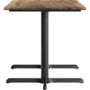 image:imageFlash Furniture Acadia 48 x 30 Indoor Dark Brown Tabletop with Dual 22 x 30 Black Table Height Crisscross Bases Seamless TopGuard HPL Top and EdgeNaturalBlack Base