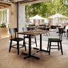 image:imageFlash Furniture Acadia 48 x 30 Indoor Dark Brown Tabletop with Dual 22 x 30 Black Table Height Crisscross Bases Seamless TopGuard HPL Top and EdgeNaturalBlack Base