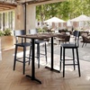 image:imageFlash Furniture Acadia 48 x 30 Indoor Dark Brown Tabletop with Dual 5 x 22 Black Bar Height TBases Seamless TopGuard HPL Top and EdgeDark BrownBlack Base