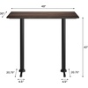 image:imageFlash Furniture Acadia 48 x 30 Indoor Dark Brown Tabletop with Dual 5 x 22 Black Bar Height TBases Seamless TopGuard HPL Top and EdgeDark BrownBlack Base