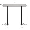 image:imageFlash Furniture Acadia 48 x 30 Indoor Dark Brown Tabletop with Dual 5 x 22 Black Bar Height TBases Seamless TopGuard HPL Top and EdgeGray Faux ConcreteBlack Base