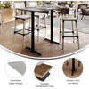 image:imageFlash Furniture Acadia 48 x 30 Indoor Dark Brown Tabletop with Dual 5 x 22 Black Bar Height TBases Seamless TopGuard HPL Top and EdgeGray Faux ConcreteBlack Base