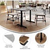 image:imageFlash Furniture Acadia 48 x 30 Indoor Dark Brown Tabletop with Dual 5 x 22 Black Table Height TBases Seamless TopGuard HPL Top and EdgeGray Faux ConcreteBlack Base