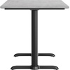 image:imageFlash Furniture Acadia 48 x 30 Indoor Dark Brown Tabletop with Dual 5 x 22 Black Table Height TBases Seamless TopGuard HPL Top and EdgeGray Faux ConcreteBlack Base