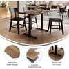 image:imageFlash Furniture Acadia 48 x 30 Indoor Dark Brown Tabletop with Dual 5 x 22 Black Table Height TBases Seamless TopGuard HPL Top and EdgeNaturalBlack Base
