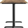 image:imageFlash Furniture Acadia 48 x 30 Indoor Dark Brown Tabletop with Dual 5 x 22 Black Table Height TBases Seamless TopGuard HPL Top and EdgeNaturalBlack Base