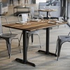 image:imageFlash Furniture Acadia 48 x 30 Indoor Dark Brown Tabletop with Dual 5 x 22 Black Table Height TBases Seamless TopGuard HPL Top and EdgeNaturalBlack Base