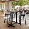 image:imageFlash Furniture Acadia 48 x 30 Indoor Gray Faux Concrete Tabletop with Dual 22 x 30 Black Bar Height Crisscross Bases Seamless TopGuard HPL Top and EdgeDark BrownBlack Base