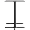 image:imageFlash Furniture Acadia 48 x 30 Indoor Gray Faux Concrete Tabletop with Dual 22 x 30 Black Bar Height Crisscross Bases Seamless TopGuard HPL Top and EdgeGray Faux ConcreteBlack Base