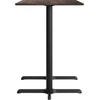 image:imageFlash Furniture Acadia 48 x 30 Indoor Gray Faux Concrete Tabletop with Dual 22 x 30 Black Bar Height Crisscross Bases Seamless TopGuard HPL Top and EdgeDark BrownBlack Base