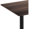 image:imageFlash Furniture Acadia 48 x 30 Indoor Gray Faux Concrete Tabletop with Dual 22 x 30 Black Bar Height Crisscross Bases Seamless TopGuard HPL Top and EdgeDark BrownBlack Base