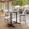 image:imageFlash Furniture Acadia 48 x 30 Indoor Gray Faux Concrete Tabletop with Dual 22 x 30 Black Bar Height Crisscross Bases Seamless TopGuard HPL Top and EdgeGray Faux ConcreteBlack Base