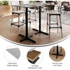 image:imageFlash Furniture Acadia 48 x 30 Indoor Gray Faux Concrete Tabletop with Dual 22 x 30 Black Bar Height Crisscross Bases Seamless TopGuard HPL Top and EdgeGray Faux ConcreteBlack Base