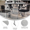 image:imageFlash Furniture Acadia 48x30 Indoor Outdoor Gray Faux Concrete Tabletop with Dual 5x22 Silver T Bases Scratch Heat amp UV Resistant Seamless TopGuard Top and EdgeGray Faux ConcreteSilver Base
