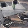 image:imageFlash Furniture Acadia 48x30 Indoor Outdoor Gray Faux Concrete Tabletop with Dual 5x22 Silver T Bases Scratch Heat amp UV Resistant Seamless TopGuard Top and EdgeGray Faux ConcreteSilver Base