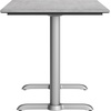 image:imageFlash Furniture Acadia 48x30 Indoor Outdoor Gray Faux Concrete Tabletop with Dual 5x22 Silver T Bases Scratch Heat amp UV Resistant Seamless TopGuard Top and EdgeGray Faux ConcreteSilver Base