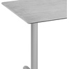 image:imageFlash Furniture Acadia 48x30 Indoor Outdoor Gray Faux Concrete Tabletop with Dual 5x22 Silver T Bases Scratch Heat amp UV Resistant Seamless TopGuard Top and EdgeGray Faux ConcreteSilver Base