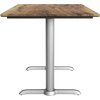 image:imageFlash Furniture Acadia 48x30 Indoor Outdoor Gray Faux Concrete Tabletop with Dual 5x22 Silver T Bases Scratch Heat amp UV Resistant Seamless TopGuard Top and EdgeNaturalSilver Base