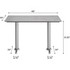 image:imageFlash Furniture Acadia 48x30 Indoor Outdoor Gray Faux Concrete Tabletop with Dual 5x22 Silver T Bases Scratch Heat amp UV Resistant Seamless TopGuard Top and EdgeGray Faux ConcreteSilver Base