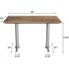 image:imageFlash Furniture Acadia 48x30 Indoor Outdoor Gray Faux Concrete Tabletop with Dual 5x22 Silver T Bases Scratch Heat amp UV Resistant Seamless TopGuard Top and EdgeNaturalSilver Base