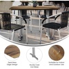 image:imageFlash Furniture Acadia 48x30 Indoor Outdoor Gray Faux Concrete Tabletop with Dual 5x22 Silver T Bases Scratch Heat amp UV Resistant Seamless TopGuard Top and EdgeNaturalSilver Base