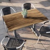 image:imageFlash Furniture Acadia 48x30 Indoor Outdoor Gray Faux Concrete Tabletop with Dual 5x22 Silver T Bases Scratch Heat amp UV Resistant Seamless TopGuard Top and EdgeNaturalSilver Base