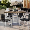 image:imageFlash Furniture Acadia 48x30 Indoor Outdoor Gray Faux Concrete Tabletop with Silver Dual Column Base Scratch Heat amp UV Resistant Seamless TopGuard Top and EdgeNaturalSilver Base