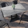image:imageFlash Furniture Acadia 48x30 Indoor Outdoor Gray Faux Concrete Tabletop with Silver Dual Column Base Scratch Heat amp UV Resistant Seamless TopGuard Top and EdgeGray Faux ConcreteBlack Base