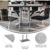 image:imageFlash Furniture Acadia 48x30 Indoor Outdoor Gray Faux Concrete Tabletop with Silver Dual Column Base Scratch Heat amp UV Resistant Seamless TopGuard Top and EdgeGray Faux ConcreteSilver Base