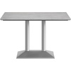 image:imageFlash Furniture Acadia 48x30 Indoor Outdoor Gray Faux Concrete Tabletop with Silver Dual Column Base Scratch Heat amp UV Resistant Seamless TopGuard Top and EdgeGray Faux ConcreteSilver Base