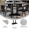 image:imageFlash Furniture Acadia 48x30 Indoor Outdoor Gray Faux Concrete Tabletop with Silver Dual Column Base Scratch Heat amp UV Resistant Seamless TopGuard Top and EdgeGray Faux ConcreteBlack Base