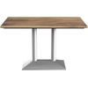 image:imageFlash Furniture Acadia 48x30 Indoor Outdoor Gray Faux Concrete Tabletop with Silver Dual Column Base Scratch Heat amp UV Resistant Seamless TopGuard Top and EdgeNaturalSilver Base