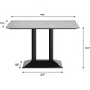 image:imageFlash Furniture Acadia 48x30 Indoor Outdoor Gray Faux Concrete Tabletop with Silver Dual Column Base Scratch Heat amp UV Resistant Seamless TopGuard Top and EdgeGray Faux ConcreteBlack Base