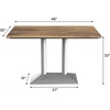 image:imageFlash Furniture Acadia 48x30 Indoor Outdoor Gray Faux Concrete Tabletop with Silver Dual Column Base Scratch Heat amp UV Resistant Seamless TopGuard Top and EdgeNaturalSilver Base