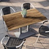 image:imageFlash Furniture Acadia 48x30 Indoor Outdoor Gray Faux Concrete Tabletop with Silver Dual Column Base Scratch Heat amp UV Resistant Seamless TopGuard Top and EdgeNaturalSilver Base
