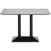 image:imageFlash Furniture Acadia 48x30 Indoor Outdoor Gray Faux Concrete Tabletop with Silver Dual Column Base Scratch Heat amp UV Resistant Seamless TopGuard Top and EdgeGray Faux ConcreteBlack Base