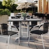image:imageFlash Furniture Acadia 48x30 Indoor Outdoor Gray Faux Concrete Tabletop with Silver Dual Column Base Scratch Heat amp UV Resistant Seamless TopGuard Top and EdgeGray Faux ConcreteSilver Base