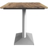 image:imageFlash Furniture Acadia 48x30 Indoor Outdoor Gray Faux Concrete Tabletop with Silver Dual Column Base Scratch Heat amp UV Resistant Seamless TopGuard Top and EdgeNaturalSilver Base