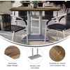 image:imageFlash Furniture Acadia 48x30 Indoor Outdoor Gray Faux Concrete Tabletop with Silver Dual Column Base Scratch Heat amp UV Resistant Seamless TopGuard Top and EdgeNaturalSilver Base