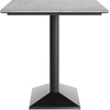 image:imageFlash Furniture Acadia 48x30 Indoor Outdoor Gray Faux Concrete Tabletop with Silver Dual Column Base Scratch Heat amp UV Resistant Seamless TopGuard Top and EdgeGray Faux ConcreteBlack Base