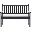 image:imageFlash Furniture Adele Commercial IndoorOutdoor Acacia Wood Bench 2Person Slatted Patio Loveseat for Use in Yard Garden Porch or Park BrownBlack