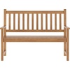 image:imageFlash Furniture Adele Commercial IndoorOutdoor Acacia Wood Bench 2Person Slatted Patio Loveseat for Use in Yard Garden Porch or Park BrownBrown