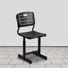 image:imageFlash Furniture Adjustable Height Black Student Chair with Black Pedestal FrameSet of 1  Seat Height 165185