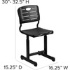 image:imageFlash Furniture Adjustable Height Black Student Chair with Black Pedestal FrameSet of 6  Seat Height 165185
