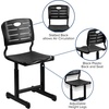 image:imageFlash Furniture Adjustable Height Black Student Chair with Black Pedestal FrameSet of 6  Seat Height 165185