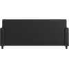 image:imageFlash Furniture Agent Reception Sofa with Left and Right Side Charging Stations Dual AC and USB Ports Plus USBC Port Lobby Sofa with Hardwood Frame Raised Wooden Feet Black LeatherSoftBlack